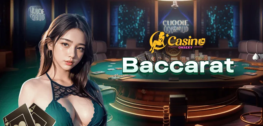 Bàn Baccarat với chip và bài, tượng trưng cho hệ thống đặt cược Baccarat của vin7777